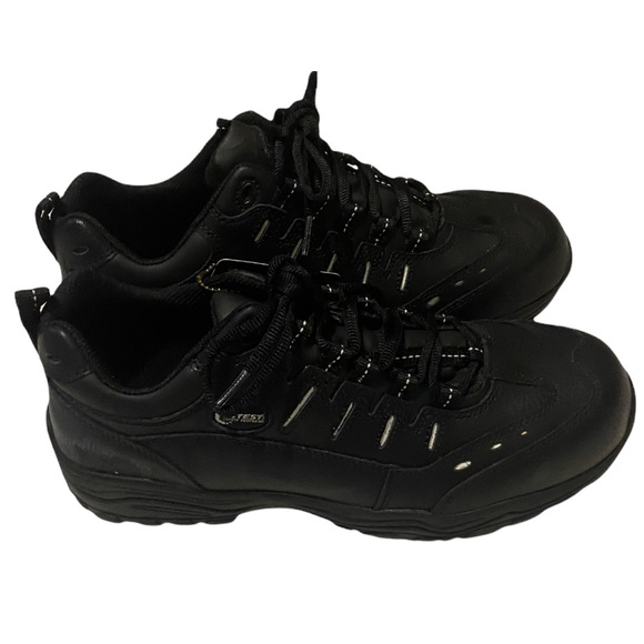 Hytest athletic steel toe leather shoes men’s 11 M Women’s 13 M black main image 4